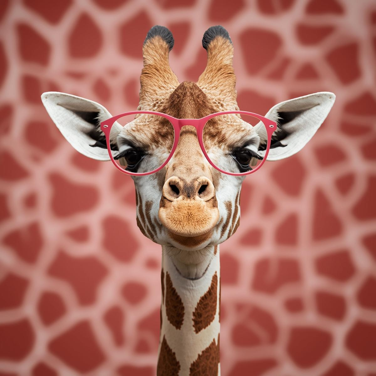 Giraffe with glasses, fun and quirky branding